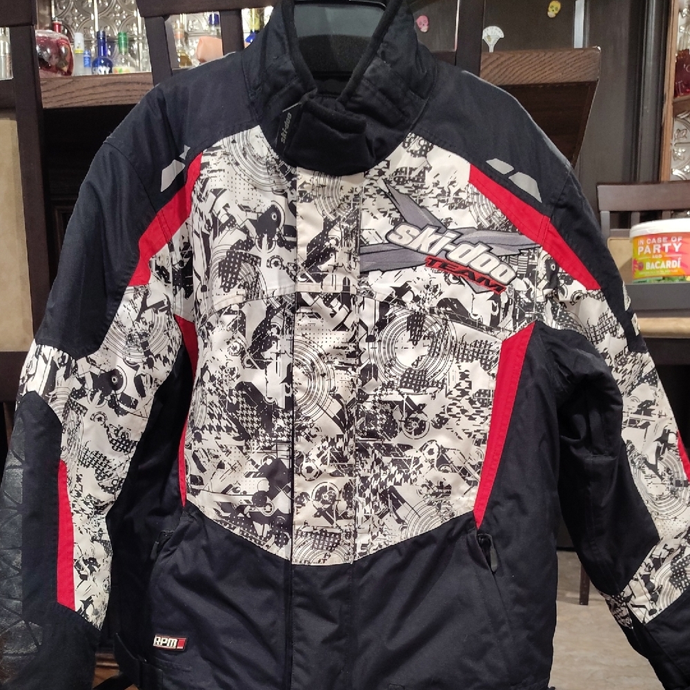 Ski-Doo Men's Black and Red Snowmobiling Jacket